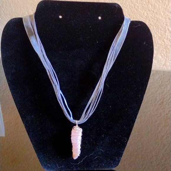 A & C creations Jewelry - Wire wrapped quartz necklace